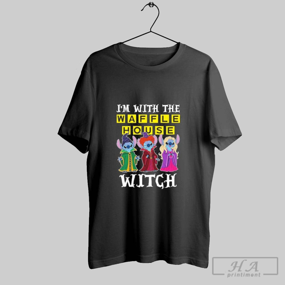 Stitch X Sanderson Sisters Im Waffle House Logo Witch Halloween