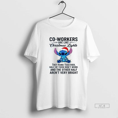 Stitch Co Workers Are Like Lights Arent Very Bright Tee Retro Look
