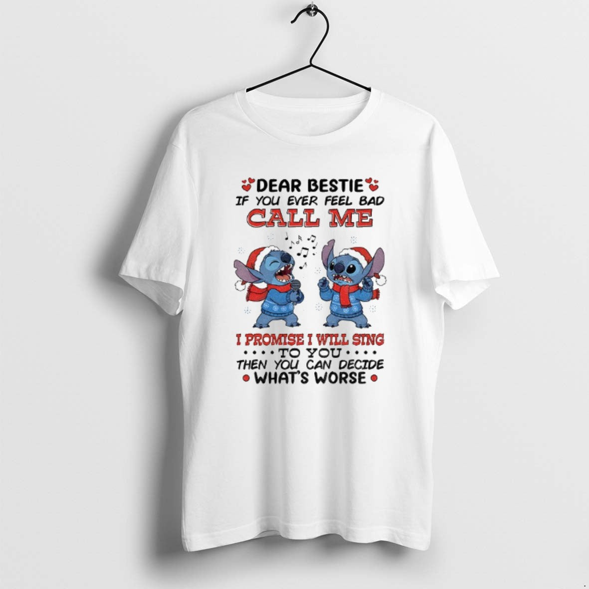 Stitch Dear Bestie If You Ever Feel Bad Call Me I Promise I Will Long