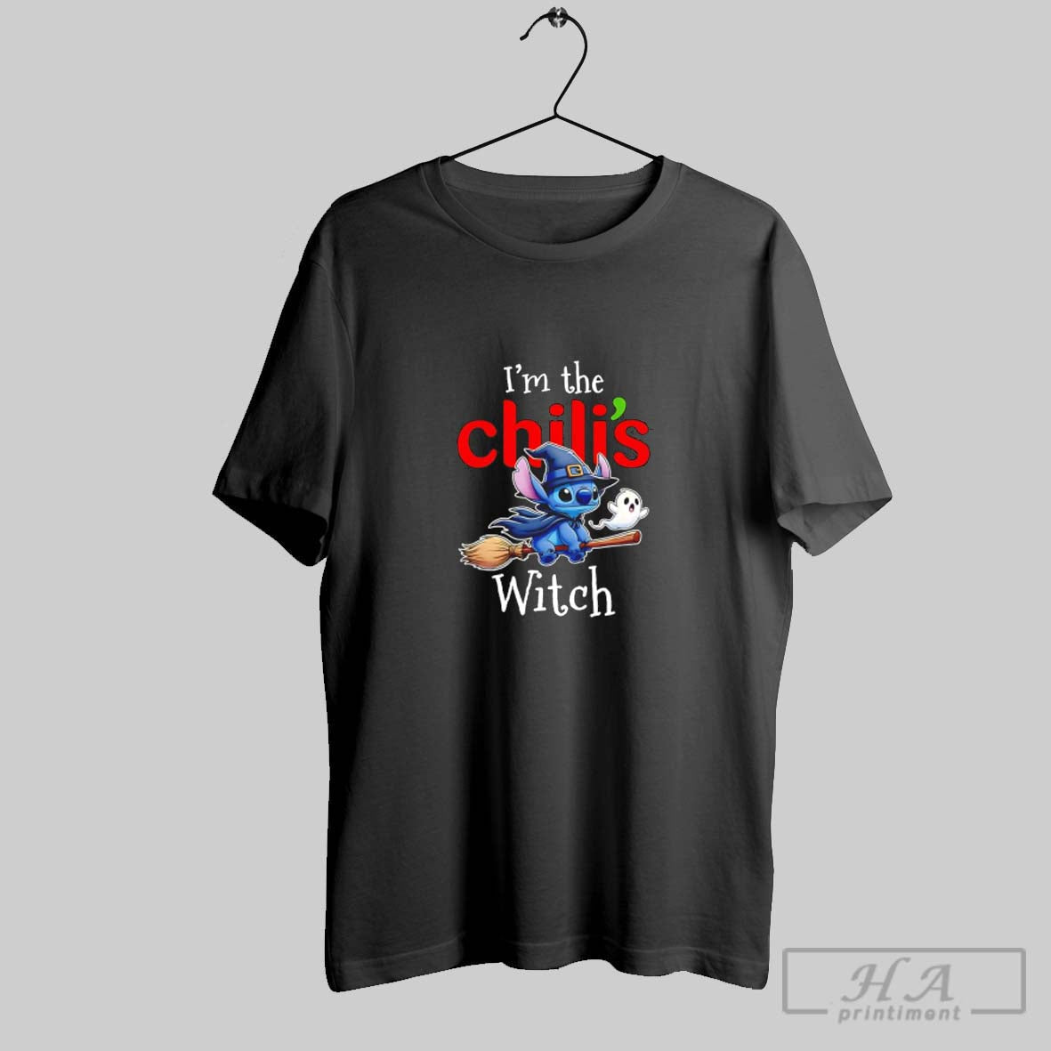 Stitch Riding Broomstick Im Chilis Witch Halloween Tank Top Premium