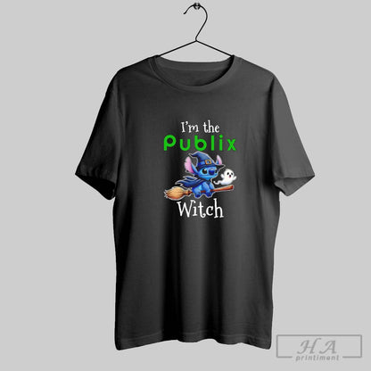 Stitch Riding Broomstick Im Publix Witch Halloween Sweatshirt