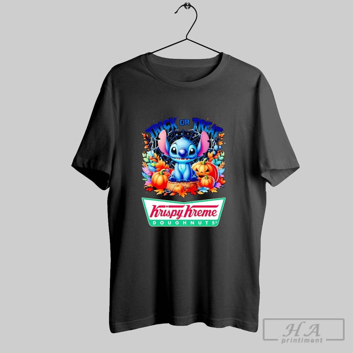 Stitch Trick Or Treat Krispy Kreme Doughnuts Halloween TShirt Elegant