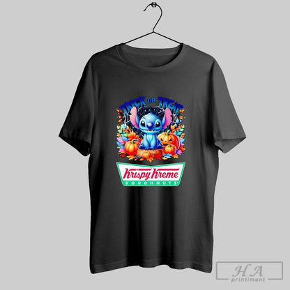 Stitch Trick Or Treat Krispy Kreme Doughnuts Halloween TShirt Elegant