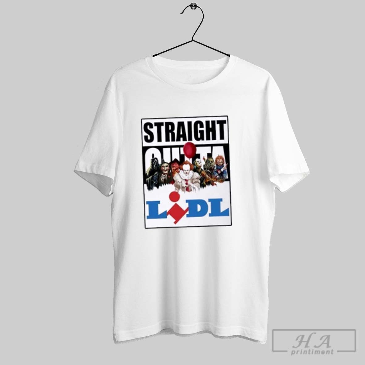 Straight Outta Lidl Horror Movies Halloween Tee Retro Gift