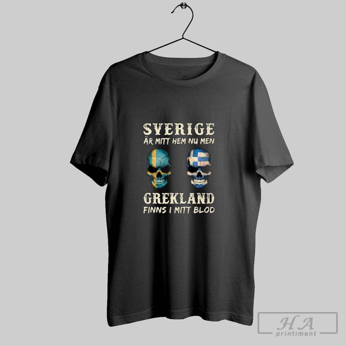 Sverige Ar Mitt Hem Nu Grekland Finns I Mitt Blod Long Sleeve Stylish