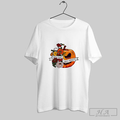 Sweet Sorta Spook Halloween Pumpkin Ladies TShirt Authentic Art