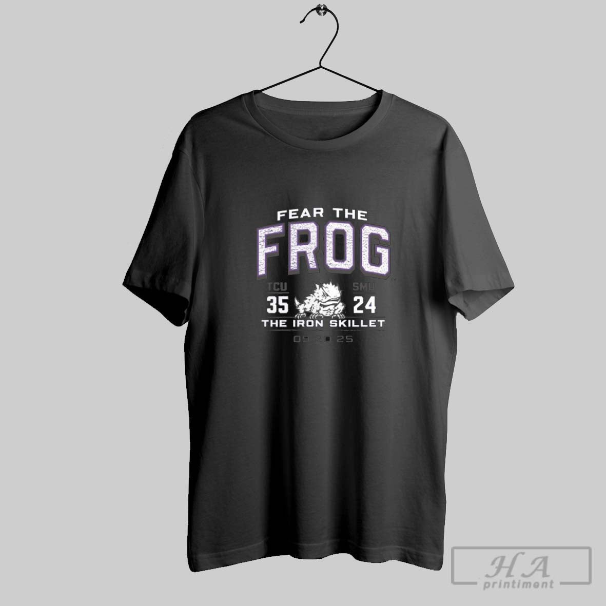 Tcu Horned Frogs Vs Smu Mustangs 2025 Fear Frog Iron Skillet Long