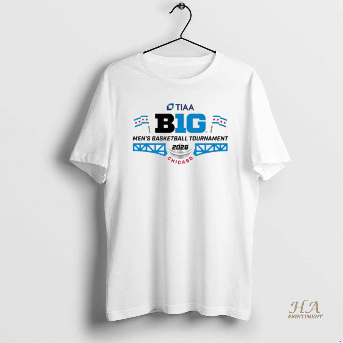 Tiaa Big Ten Mens Basketball Tournament 2026 Chicago Logo Tee Vintage