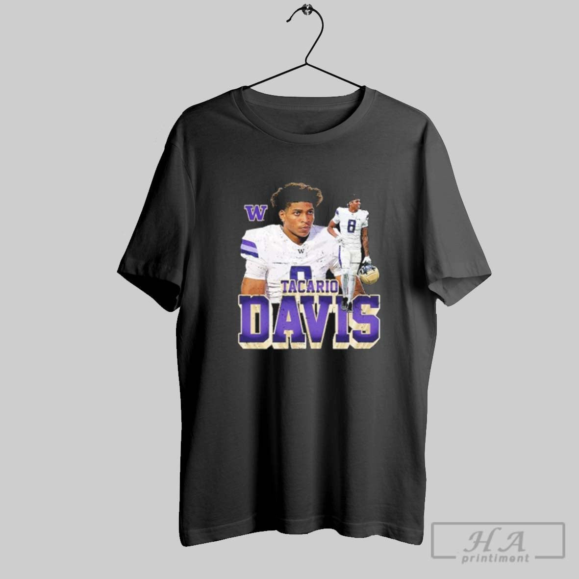 Tacario Davis Washington Huskies Player Collage Long Sleeve Vintage