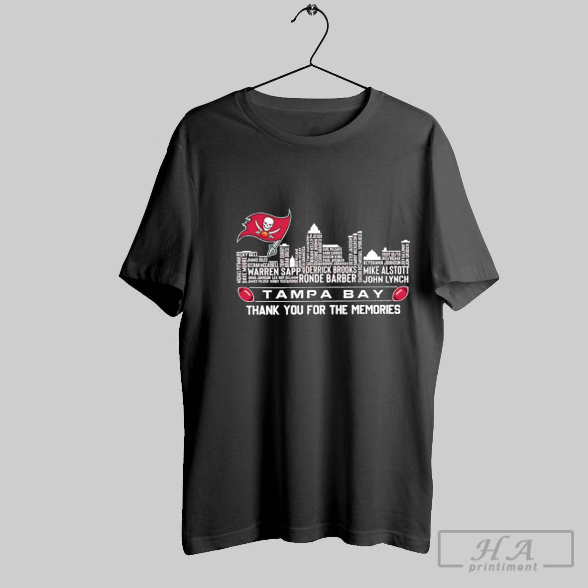 Tampa Bay Buccaneers Football Thank Memories Skylines Name Hoodie