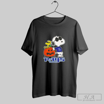 Tampa Bay Rays Snoopy Woodstock Pumpkin Halloween Tee Classic Look