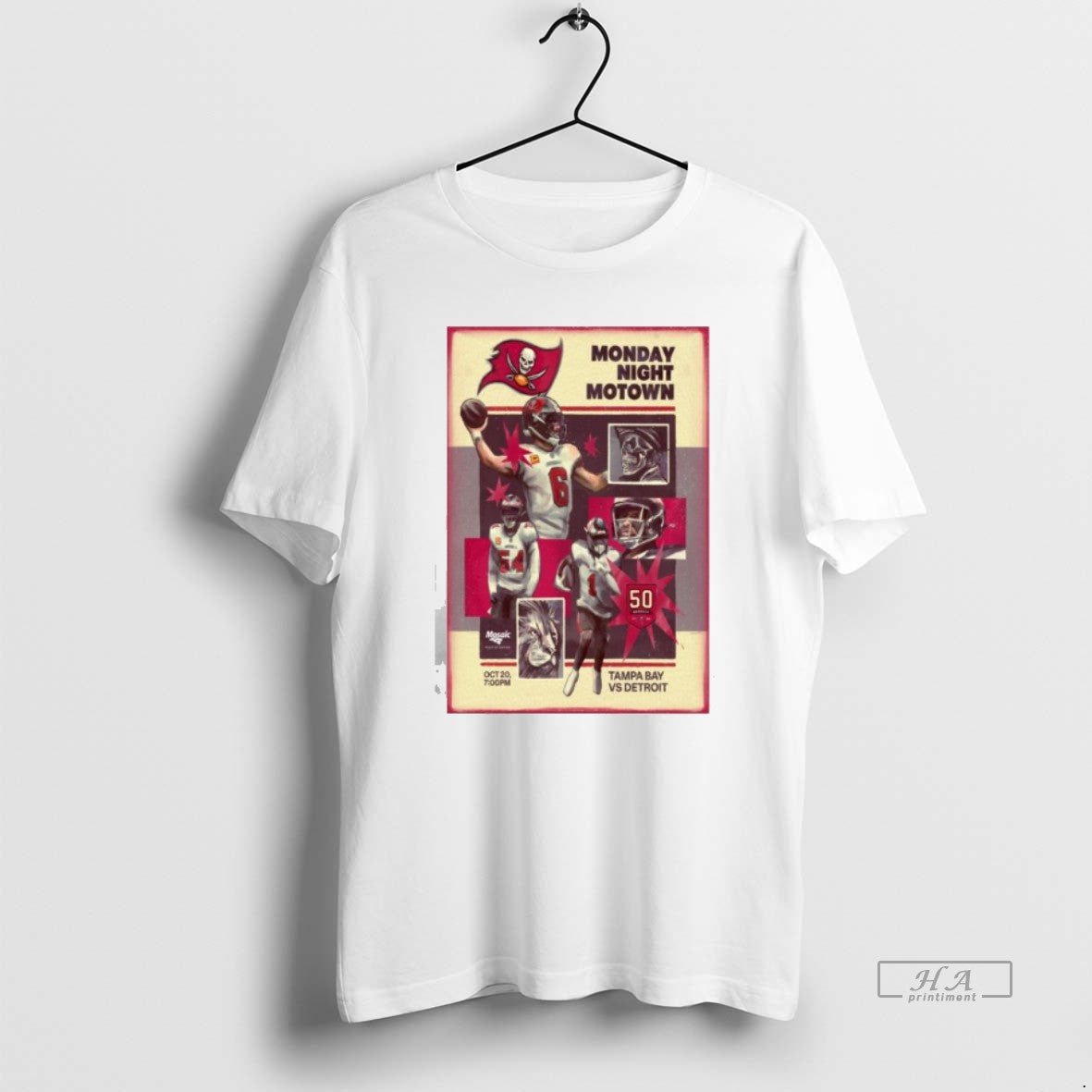 Tampa Bay Vs Detroit Oct 20 2025 Ford Field Tee Elegant Apparel