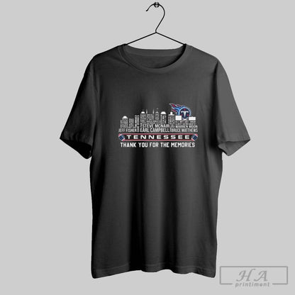 Tennessee Titans Skyline Names Thank You Memories 2025 TShirt