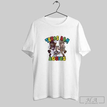 Texas Am Aggies Character Trio TShirt Elegant Design