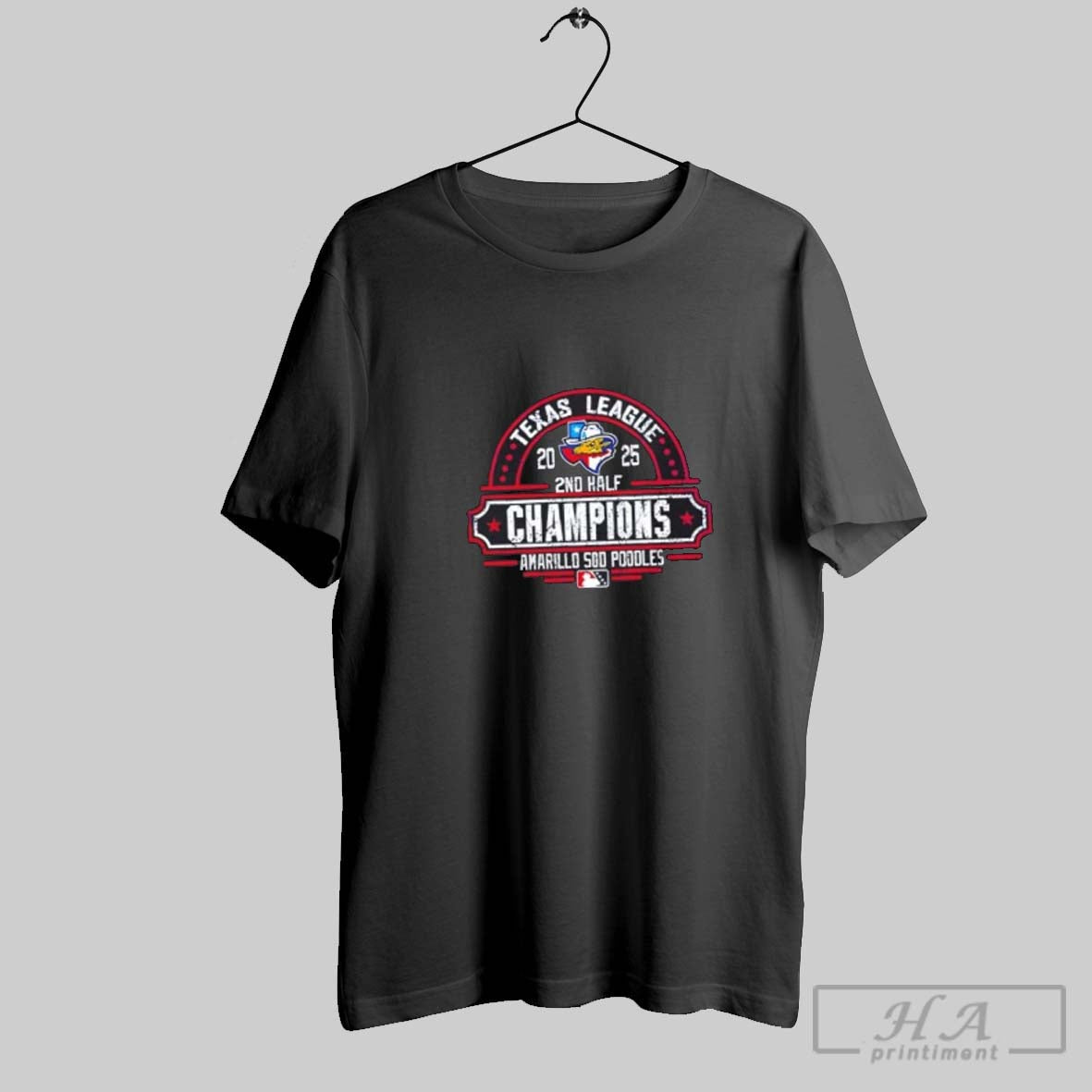Texas League Amarillo Sod Poodles 2025 2Nd Half Champions Playoff Tee