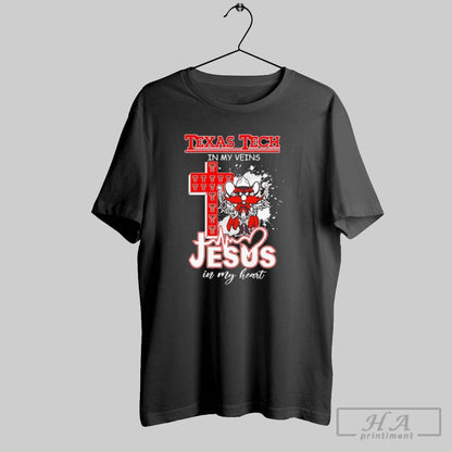 Texas Tech Red Raiders My Veins And Jesus My Heart Christian Football