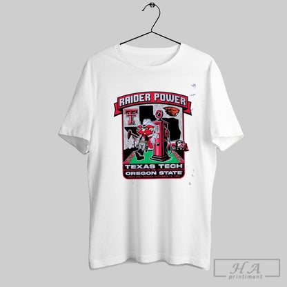 Texas Tech Vs Oregon State 2025 Game Day Raider Power Tee Retro