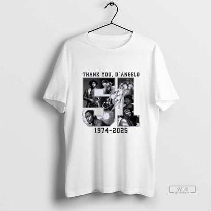 Thank You Dangelo 1974 2025 TShirt Elegant Look