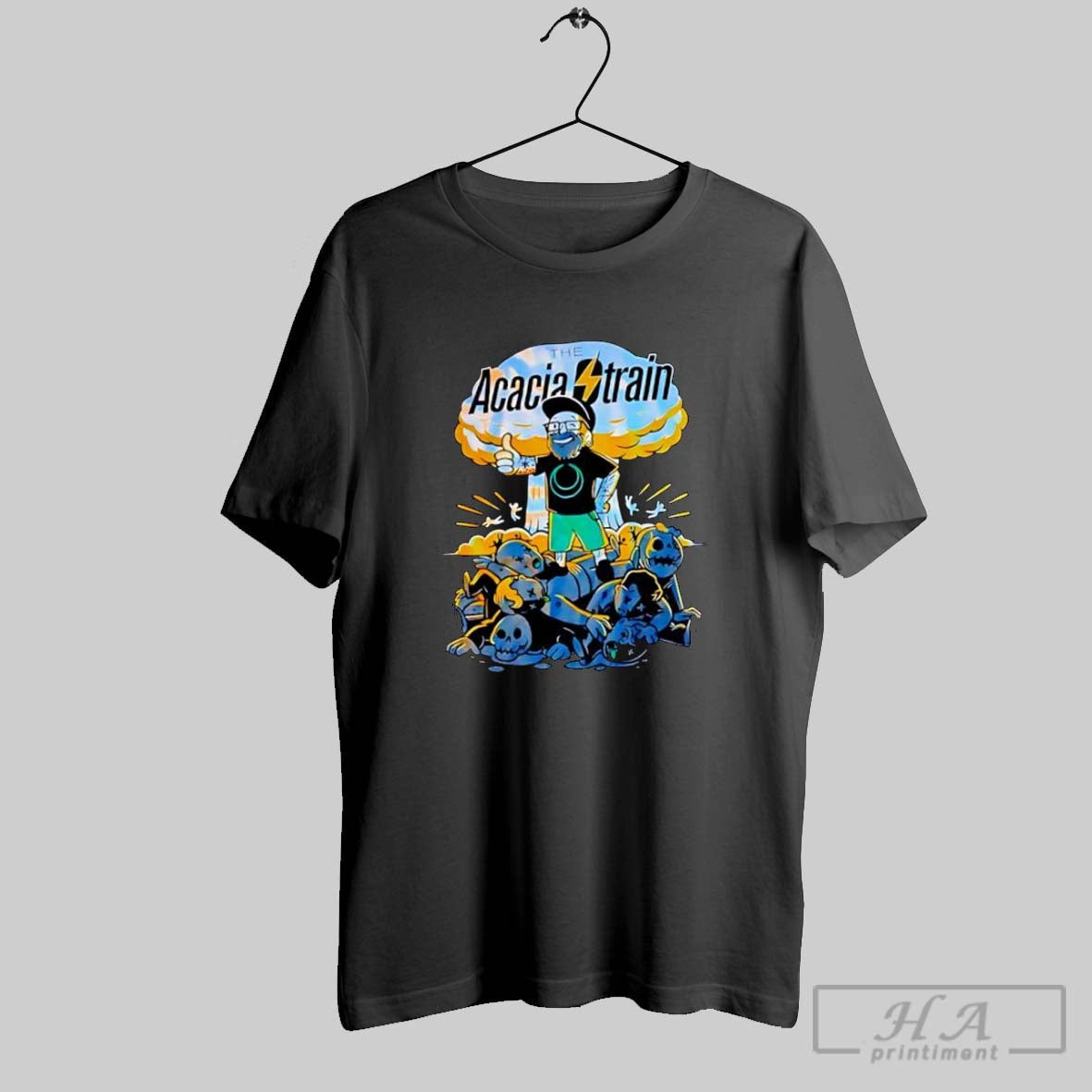 Acacia Train TShirt Vintage Design