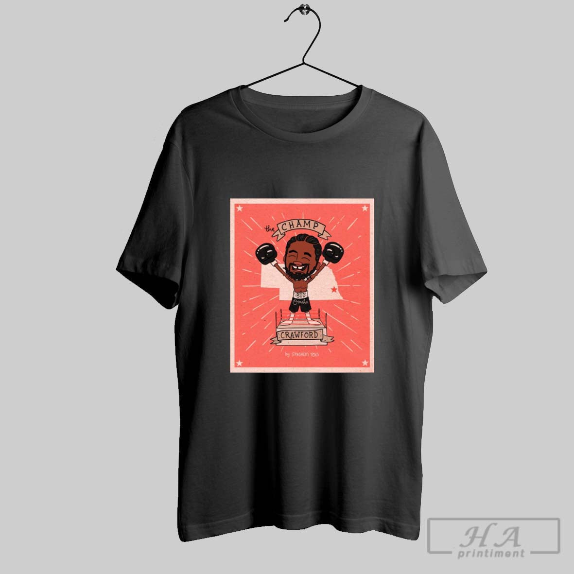 Champ Terence Bud Crawford Omaha Nebraska Spaghetti Toes Art Poster