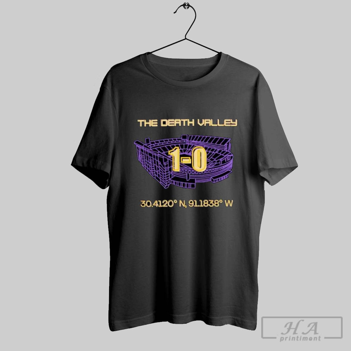 Death Valley 1 0 Lsu Stadium Coordinates Posters Black Tank Top