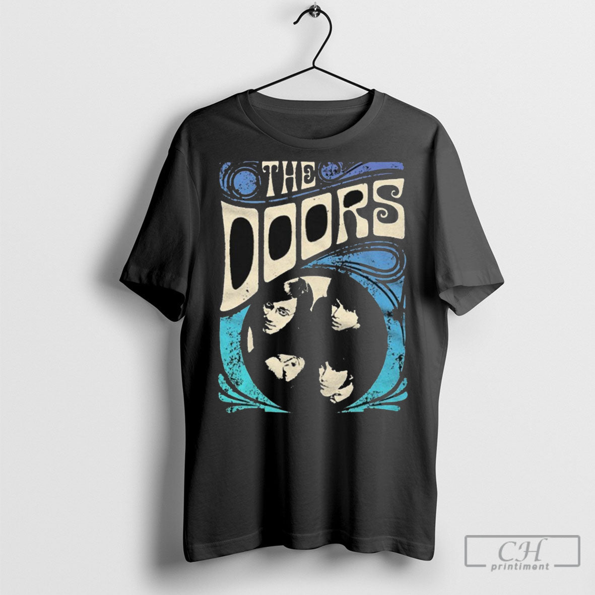 Doors Psychedelic Blue Long Sleeve Elegant Merch