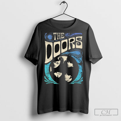 Doors Psychedelic Blue Long Sleeve Elegant Merch