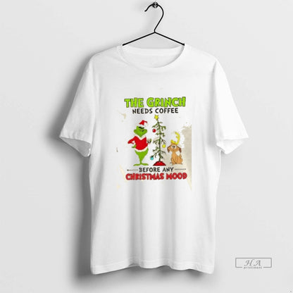 Grinch Needs Coffee Before Any Mood Hoodie Designer Merch