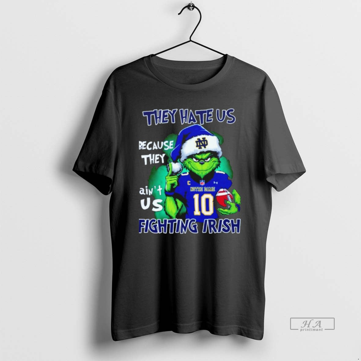 Grinch They Hate Us Because They Aint Us Fighting Irish Long Sleeve