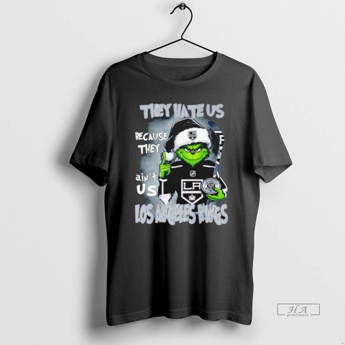 Grinch They Hate Us Because They Aint Us Los Angeles Kings Tee