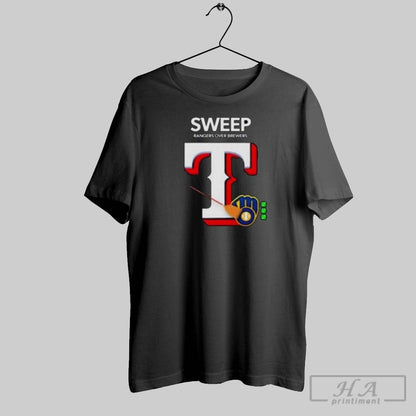 Rangers Sweep Mlb Best Brewers Tee Retro Collection
