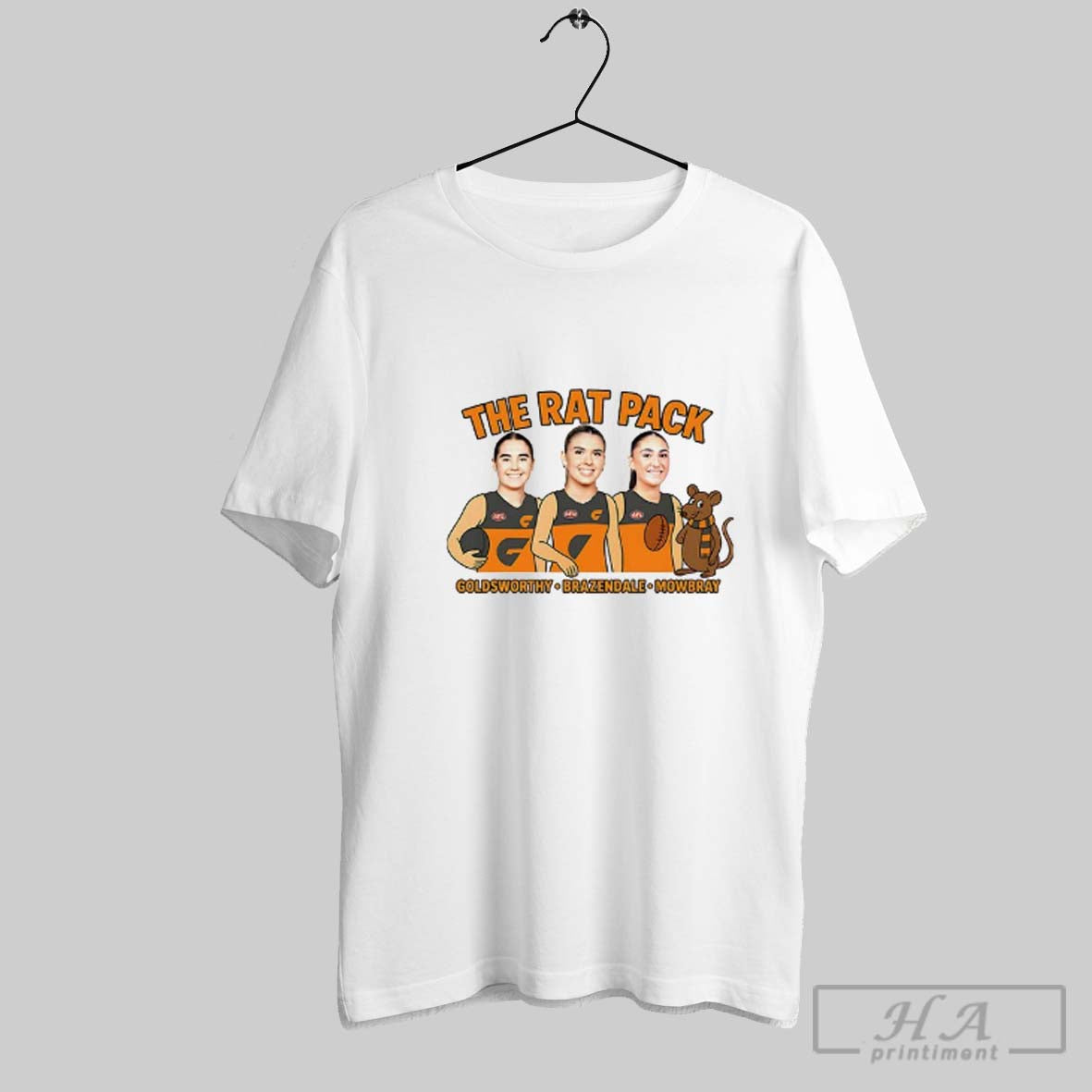 Rat Pack Goldsworthy Brazendale Mowbray TShirt Modern Design