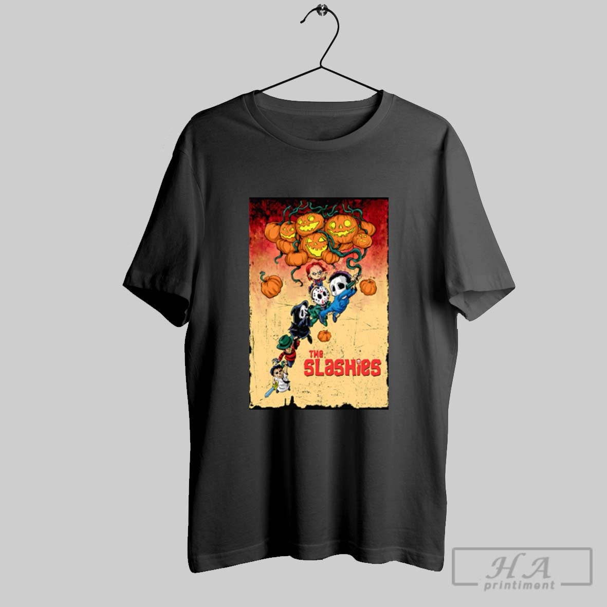 Slashies Horror Chibi Pumpkin Tee Premium Apparel