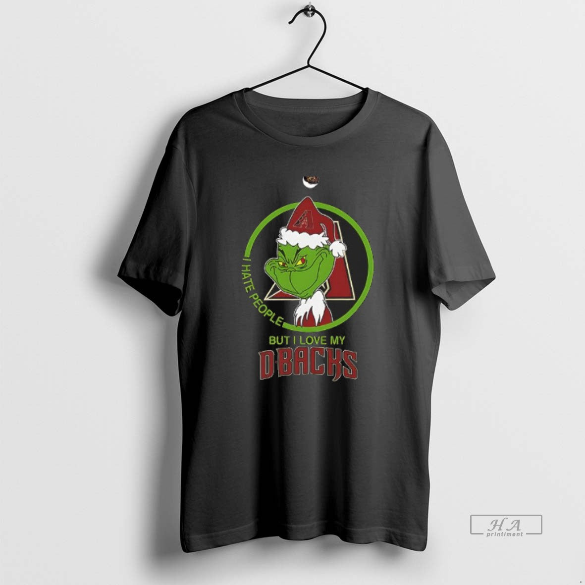 Grinch I Hate People But I Love My Dbacks Tee Modern Gift