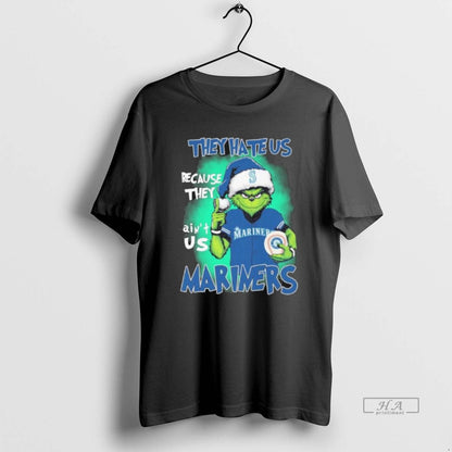 They Hate Us Cause They Aint Us Seattle Mariners Grinch Tee Vintage