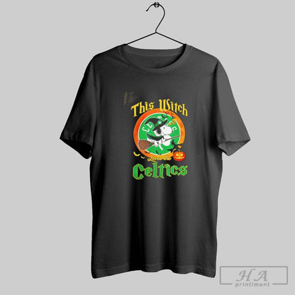 This Witch Loves Boston Celtics X Snoopy Halloween Tee Stylish Art