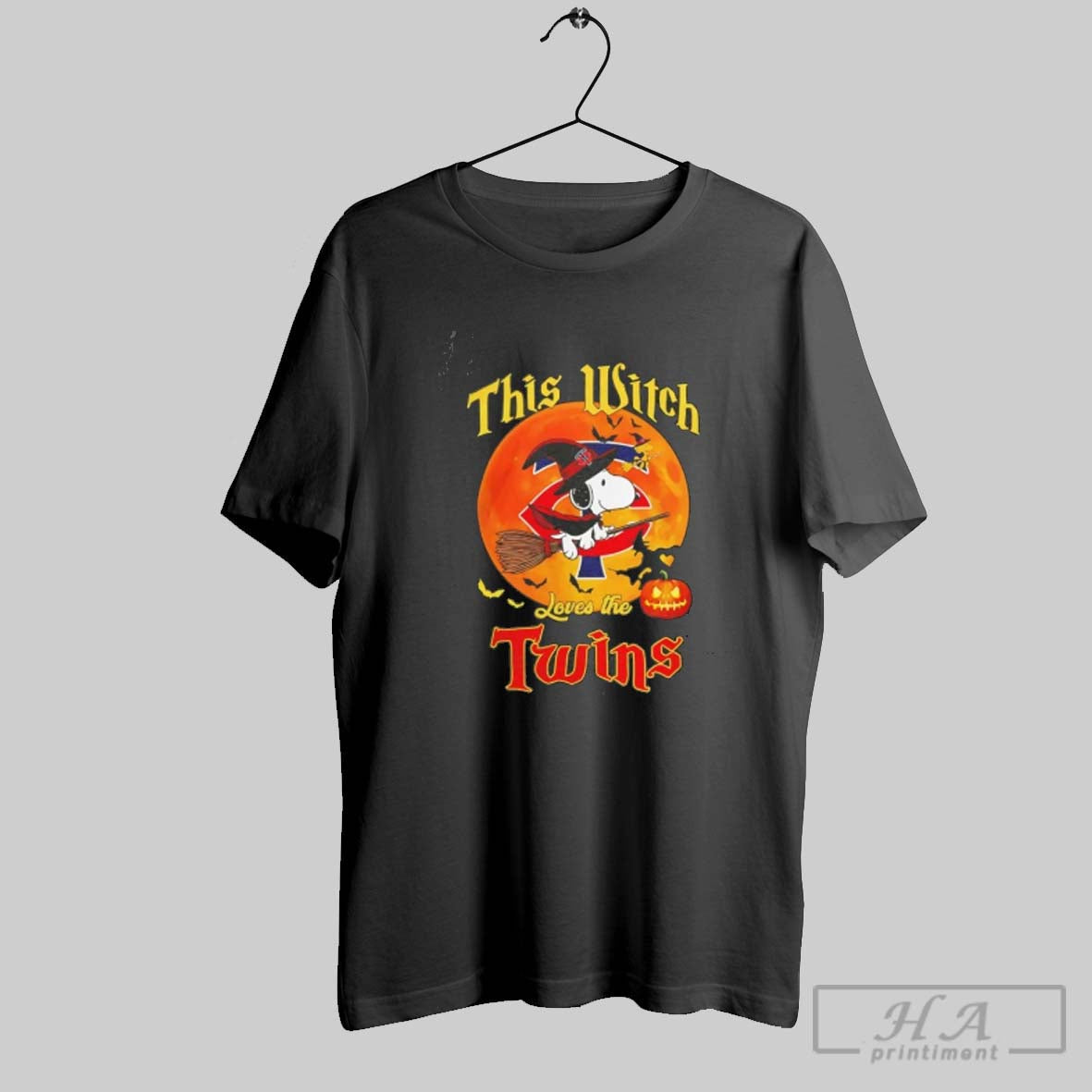 This Witch Loves Minnesota Twins X Snoopy Halloween Sweatshirt Retro