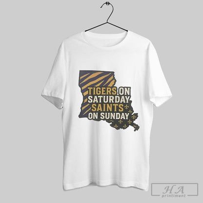 Tigers Saturday Saints Sunday Tank Top Designer Merch