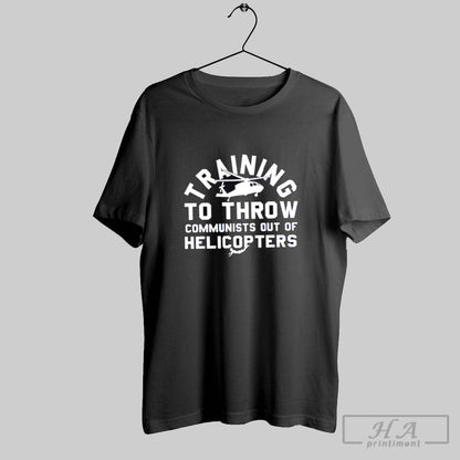 Training To Throw Communists Out Helicopters Sweatshirt Designer Art