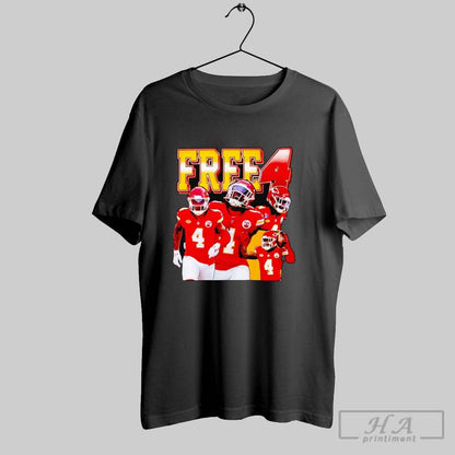 Travis Kelce Wearing Free 4 Chiefs Hoodie Modern Gift