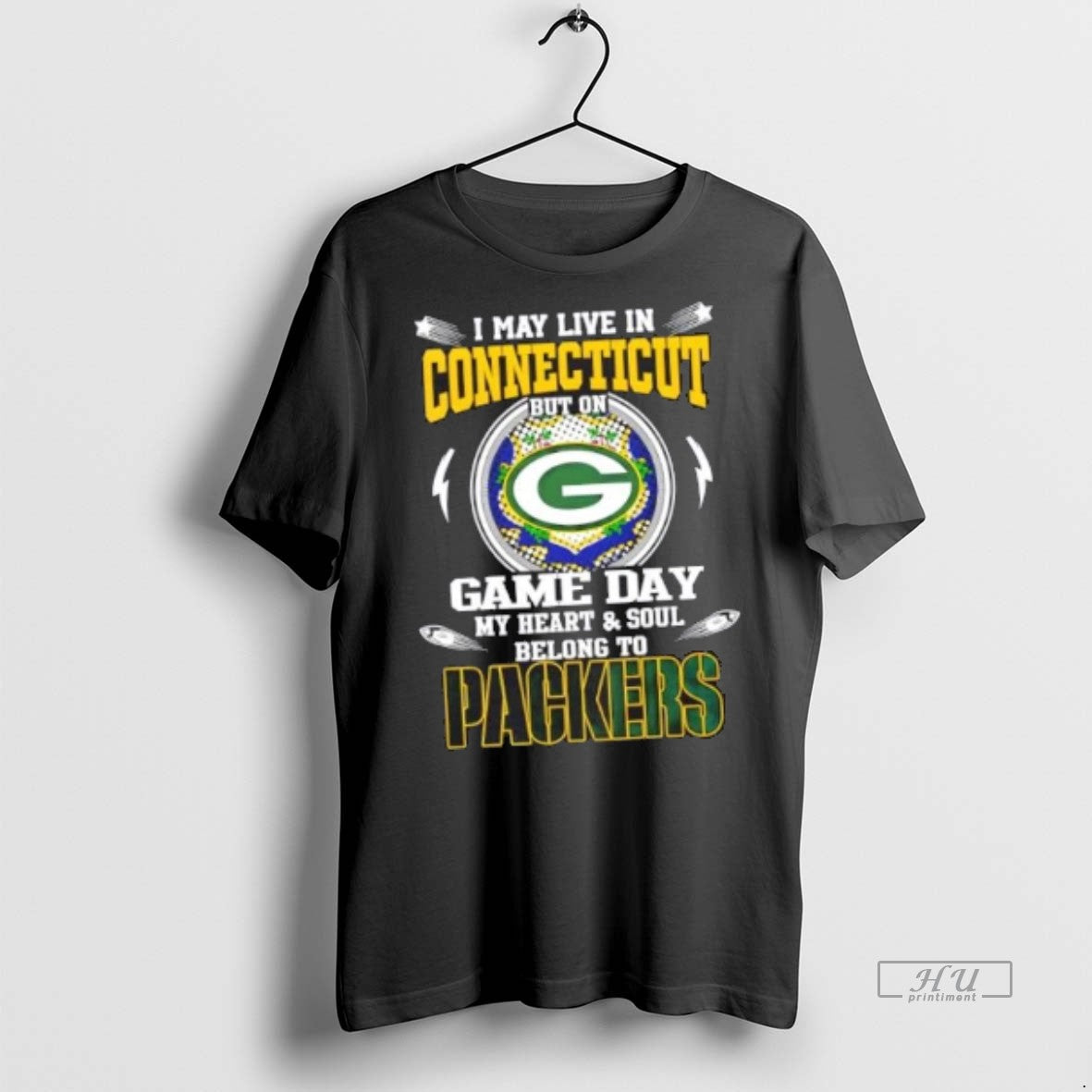 Trending I May Live Connecticut But Game Day My Heart And Soul Shirt