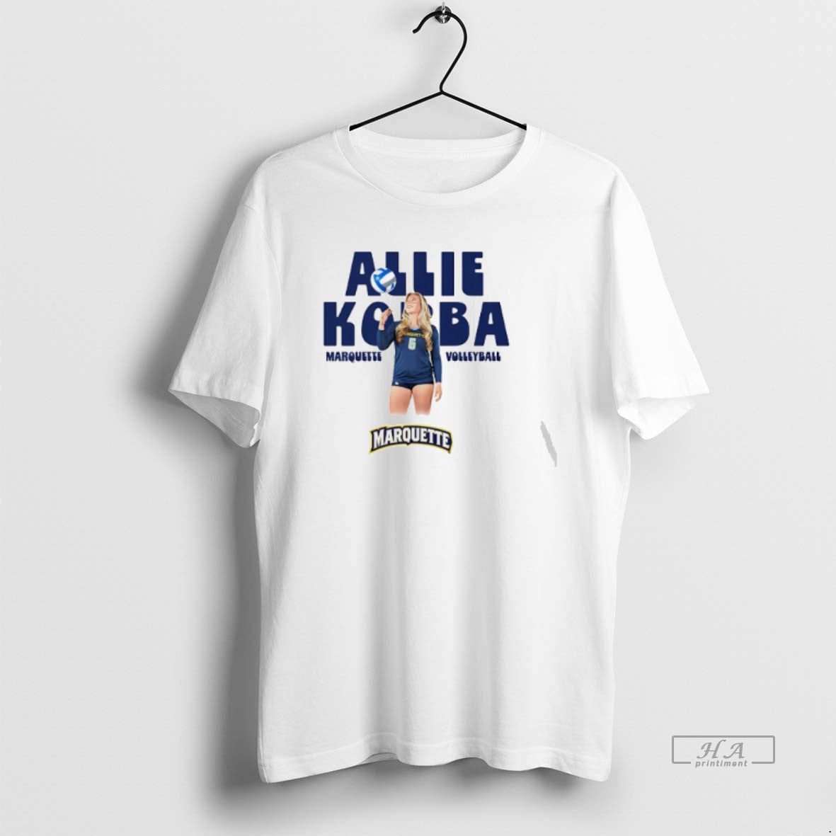 Trendy Alexandra Korba Marquette Volleyball Cartoon Hoodie Retro Merch