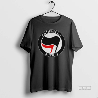 Trendy Antifascist Action Flag Logo Political Shirt Vintage Collection