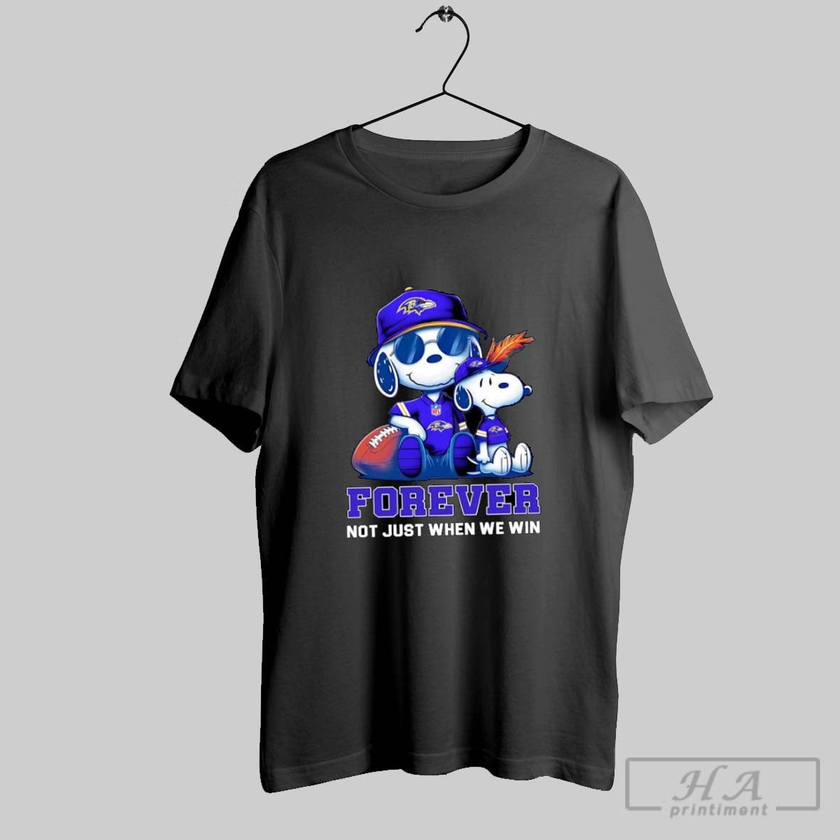 Trendy Baltimore Ravenspeanuts Snoopy Forever Tee Elegant Design