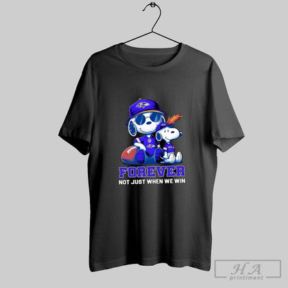 Trendy Baltimore Ravenspeanuts Snoopy Forever Tee Elegant Design