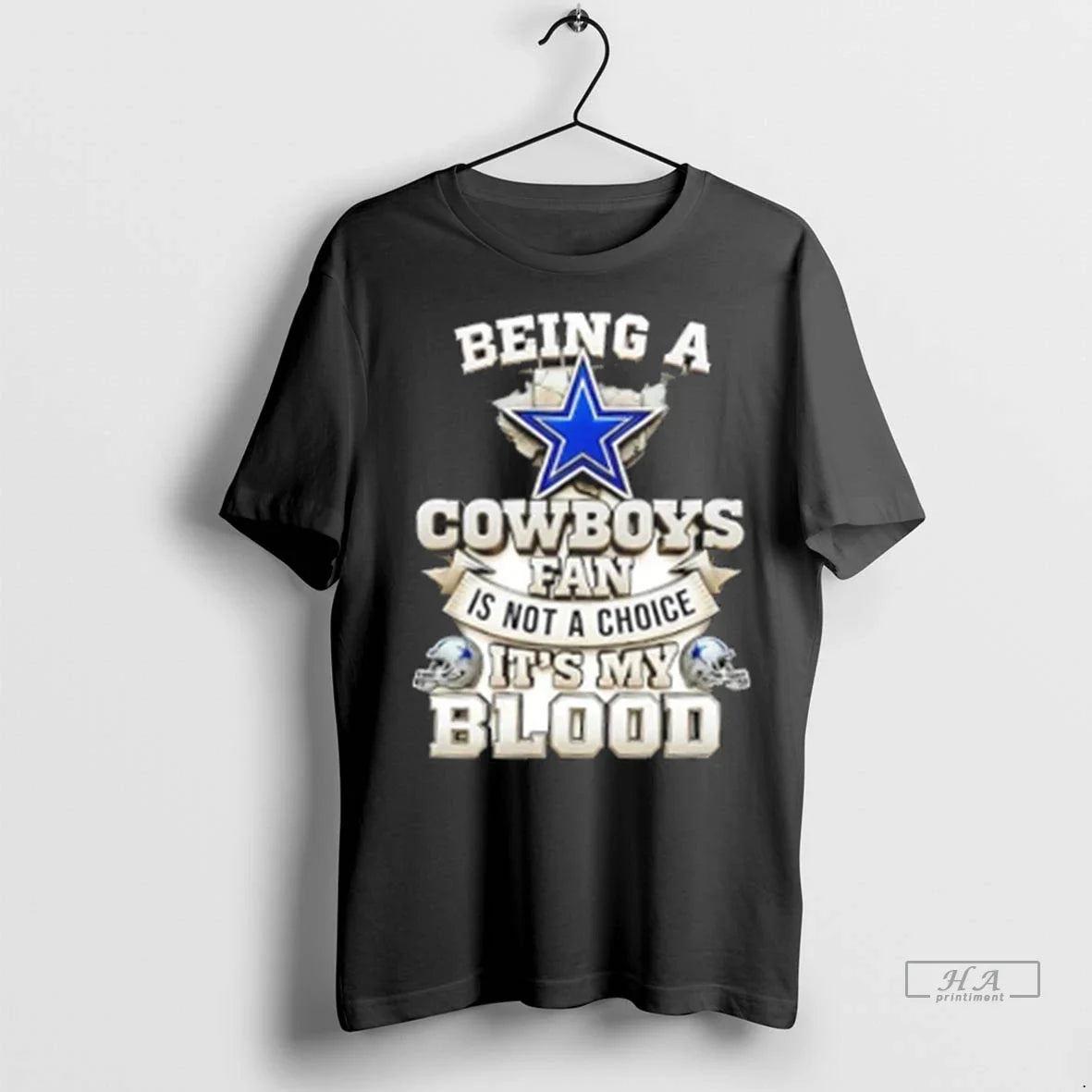 Trendy Being Dallas Cowboys Is Not Choice Its My Blood Shirt Vintage