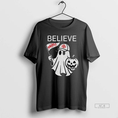 Trendy Believe Philadelphia Phillies Ghost Pumpkin Halloween Tee