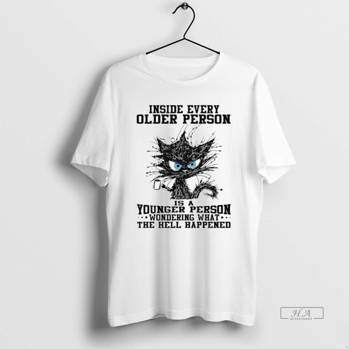 Trendy Black Cat Inside Every Older Person Is Younger Person
