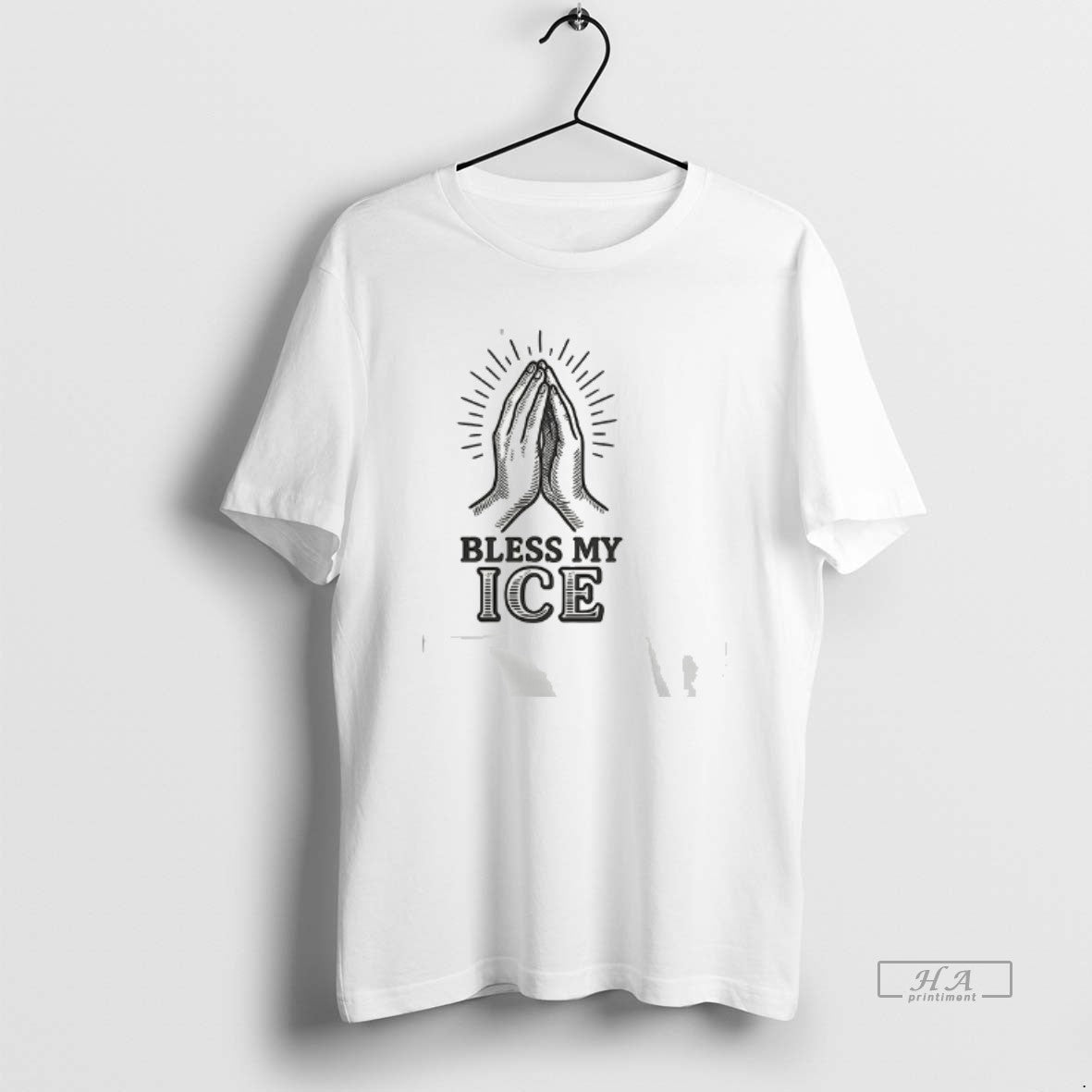 Trendy Bless Ice Praying Hands Hoodie Classic Outfit