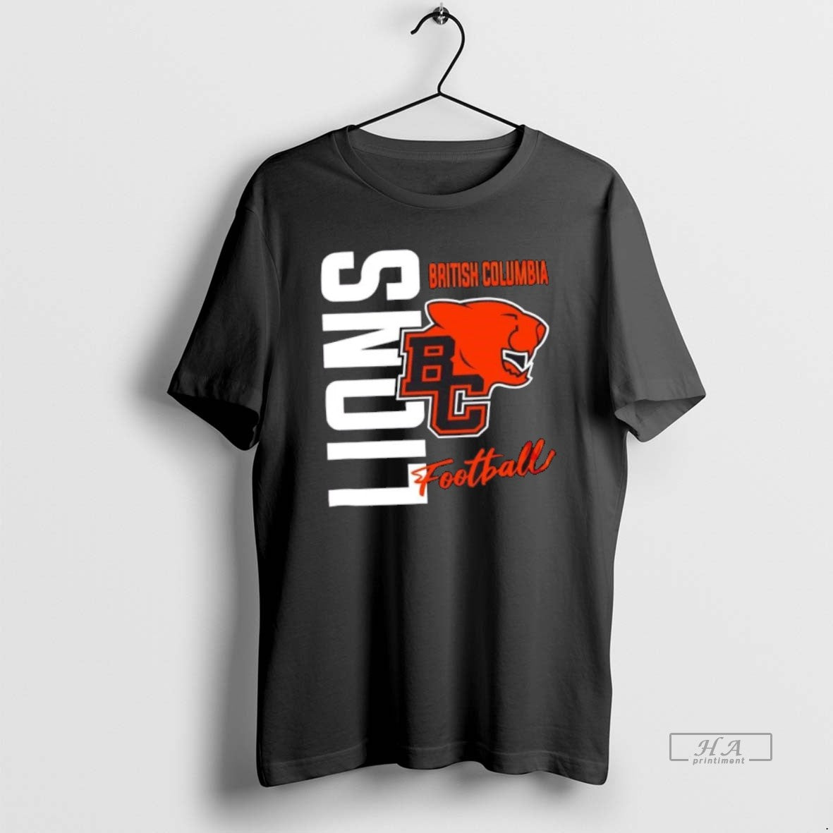 Trendy British Columbia Lions Football Logo 2 Sided Tee Classic Look